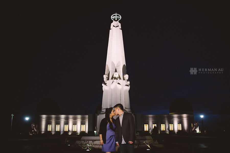 Los Angeles night time engagement session 1