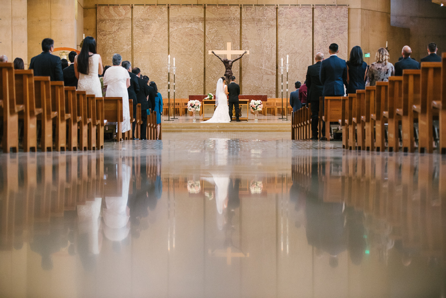 Cathedral of Our Lady of the Angels wedding ceremony